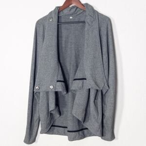 Lululemon Cardigan Rulu Rally Wrap Gray Size M Athleisure Luxe Drape
